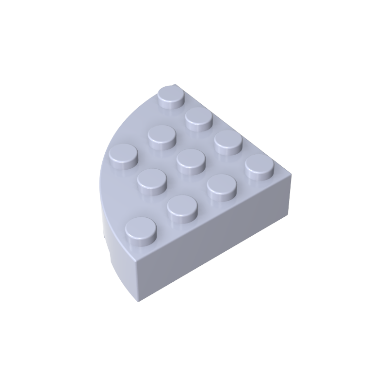 4x4 1/4 fan-shaped tile / rounded corners