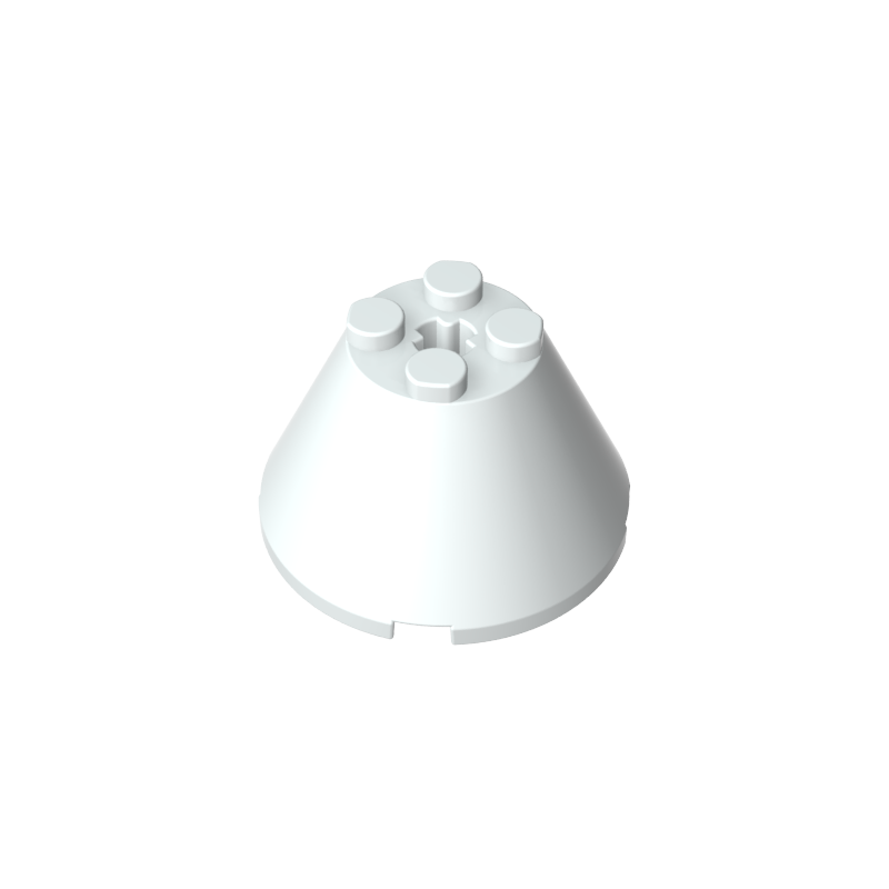 4x4x2 conical brick with central axis hole
