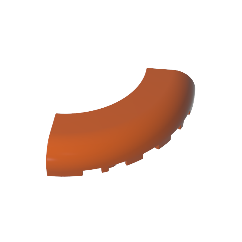 5x5 smooth cylindrical corner brick