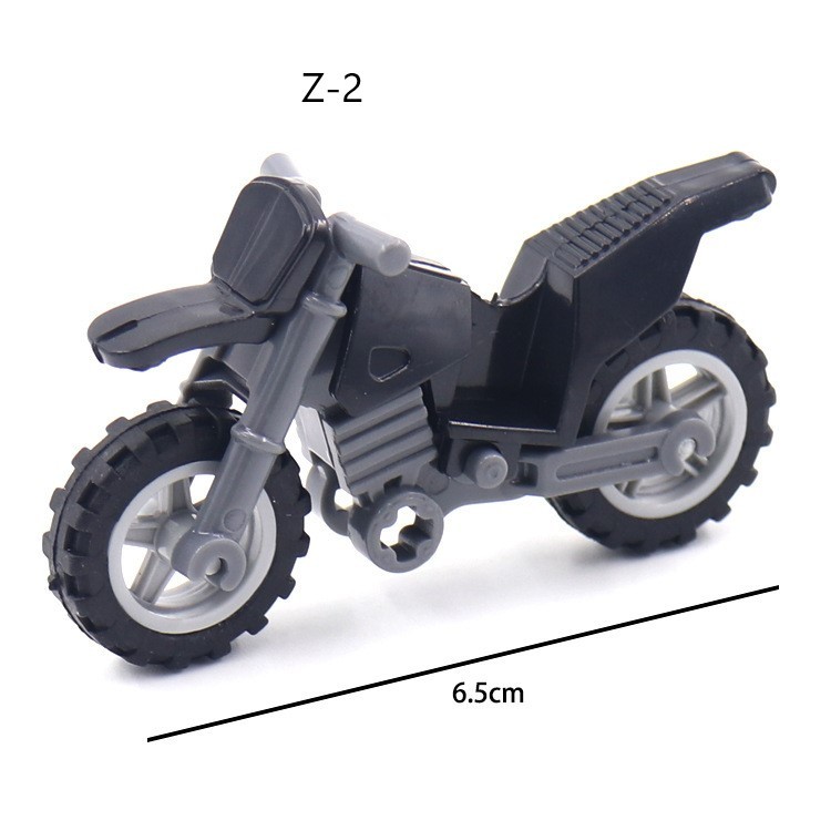 Nowoczesna scena wojskowa z kompatybilnymi częściami, nadaje się do montażu motocykli dwukołowych, małe elementy konstrukcyjne x 10
