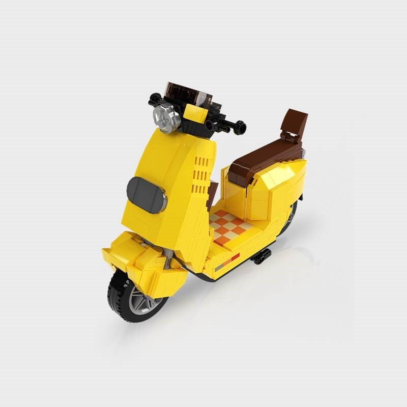 Zestaw MOC GOBRICKS, retro motocykl elektryczny, nr: HZZQ202541-46