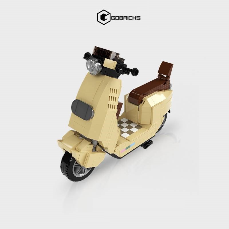 Zestaw MOC GOBRICKS, retro motocykl elektryczny, nr: HZZQ202541-46