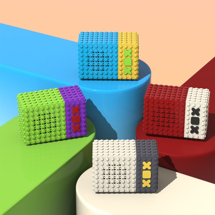 Nowy głośnik Bluetooth Building Block, miniaturowy głośnik o dużej głośności, kompatybilny z akcesoriami MOC Building Block.