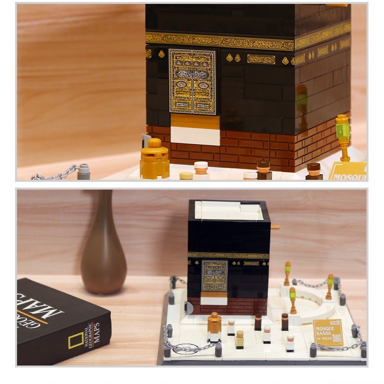 Wangge 4226 – Zestaw Kaaba Wielkiego Meczetu w Mekce w Arabii Saudyjskiej, kompatybilny z małymi klockami, zestaw zabawek edukacyjnych