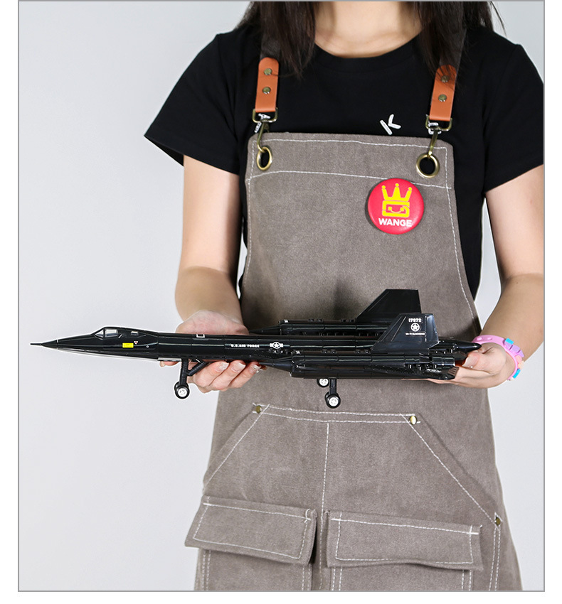 Samolot rozpoznawczy SR-71 Blackbird, model wojskowy – zabawka edukacyjna, kompatybilna z klockami konstrukcyjnymi z małych cząstek