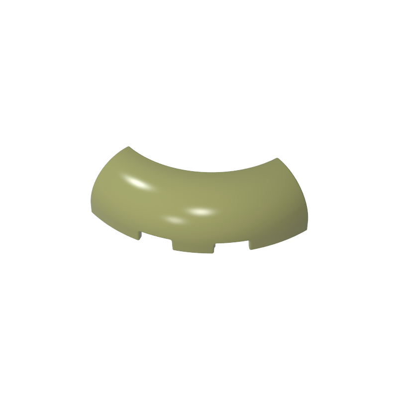3x3x1 curved smooth brick