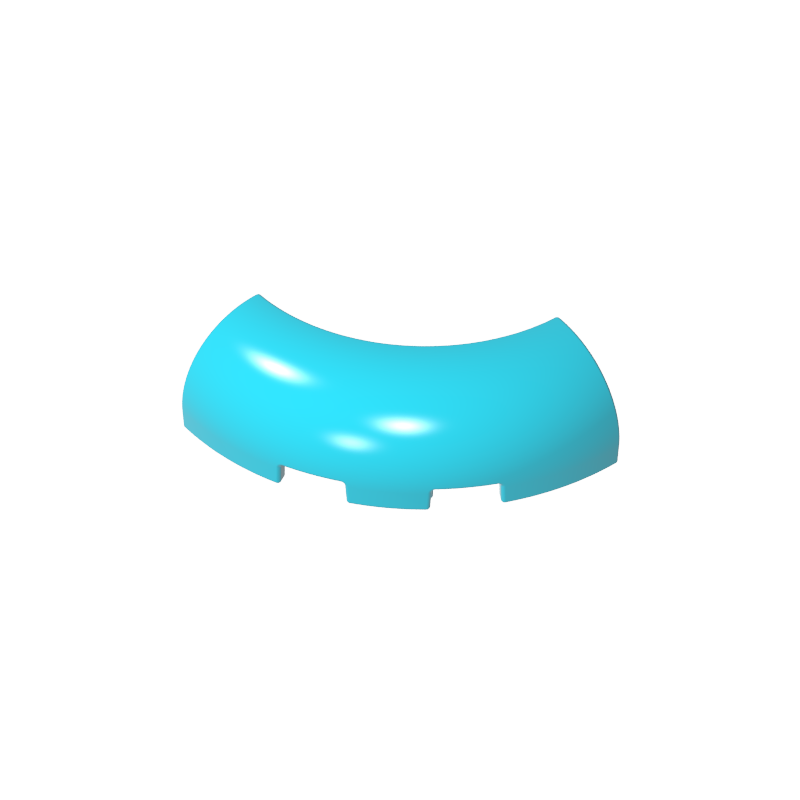 3x3x1 curved smooth brick