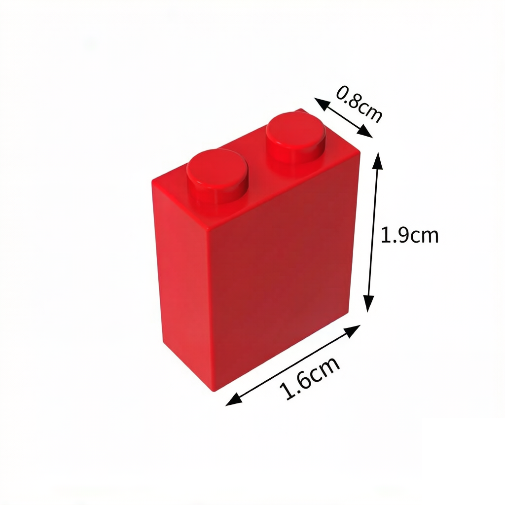 3245 Cegła 1 x 2 x 2 z centralnym kołkiem - GOBRICKS Cegły z nadrukiem na zamówienie M