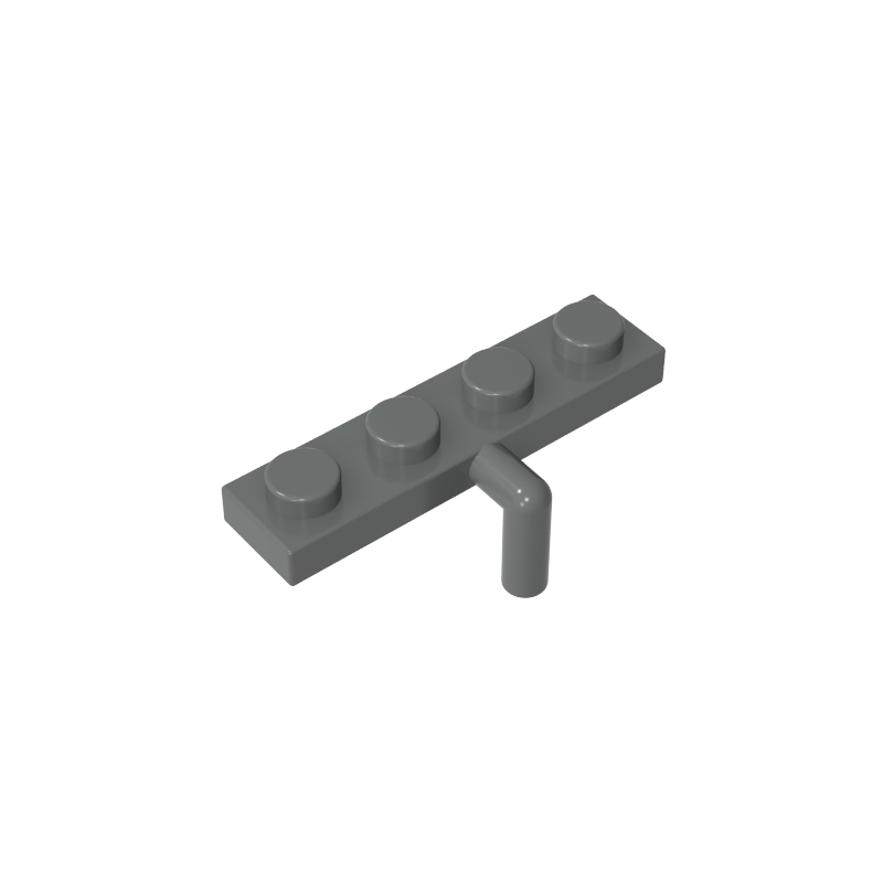 1x4 Single-sided downward-bending handle plate