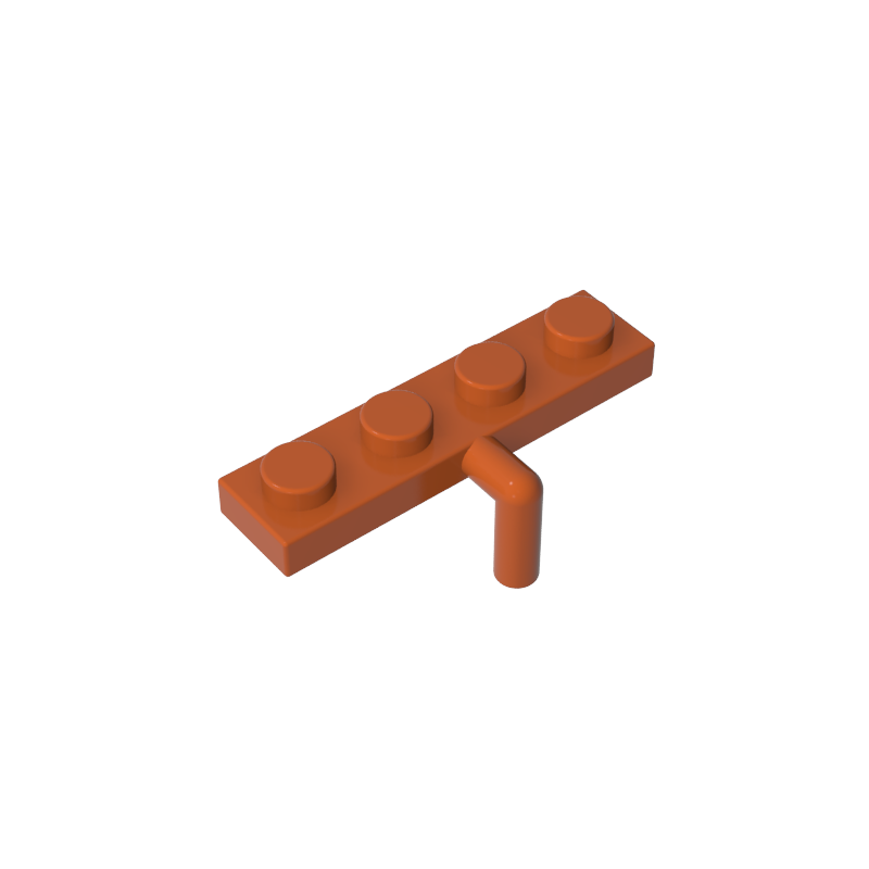 1x4 Single-sided downward-bending handle plate