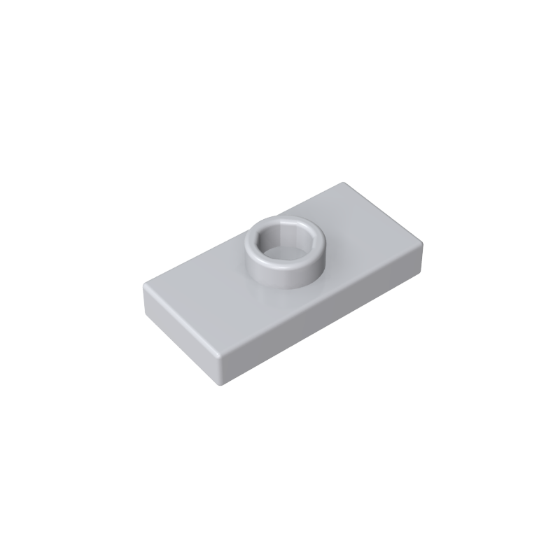 1x2 plate with one bump, two turns to one