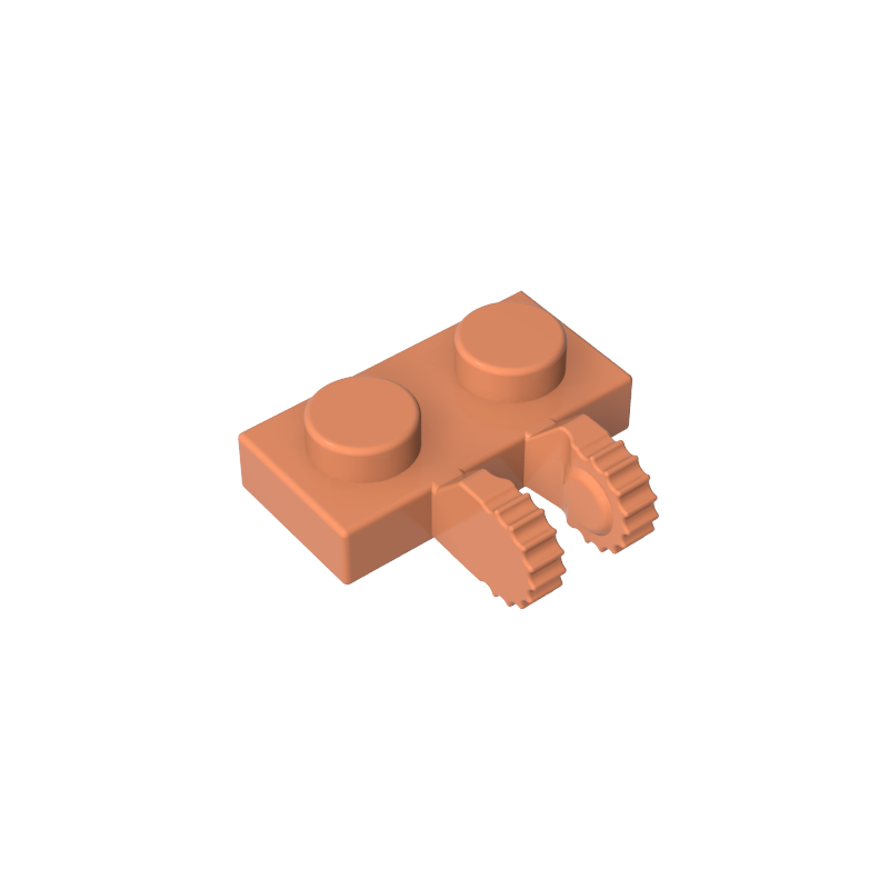 1x2 Single-sided hinged plate (with teeth)