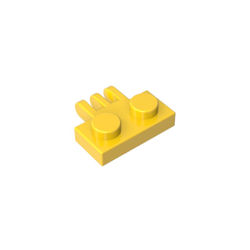 1x2 with three-finger hinge plate on one side