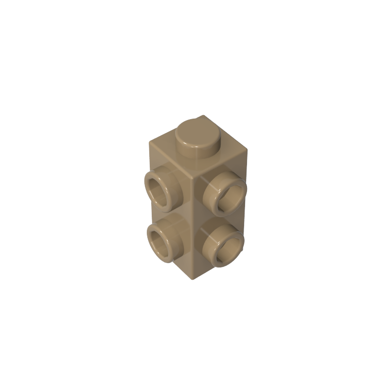 1x1x2 double-sided brick with raised dots