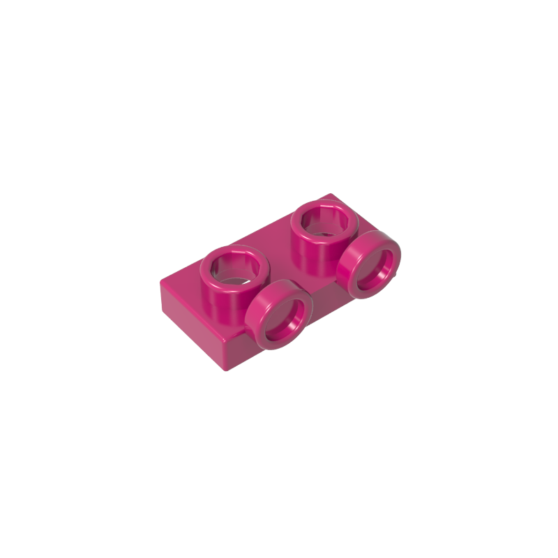 Placa modificada de 1 x 2 con 2 puntos sobresalientes invertida