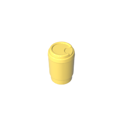 Minifigure holding a coffee cup or takeaway cup
