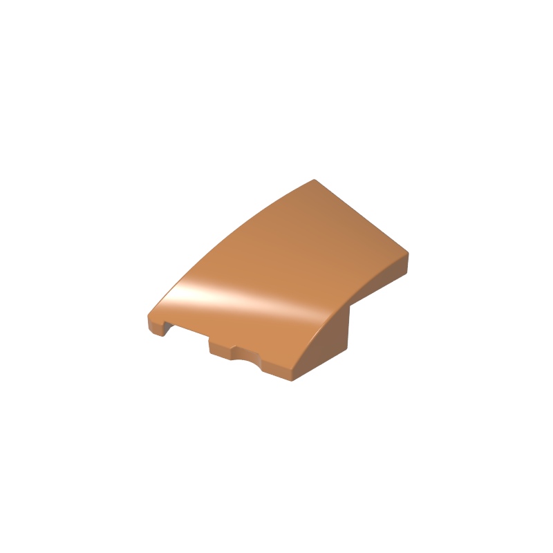 3x2 wedge-shaped curved brick (left)