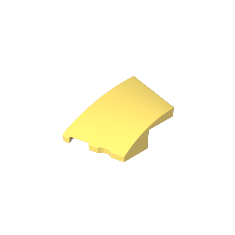3x2 wedge-shaped curved brick (left)