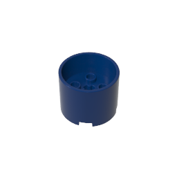 3x3x2 circular shape with a recessed center and a shaft hole