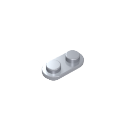 1x2 rounded corner double-sided piece