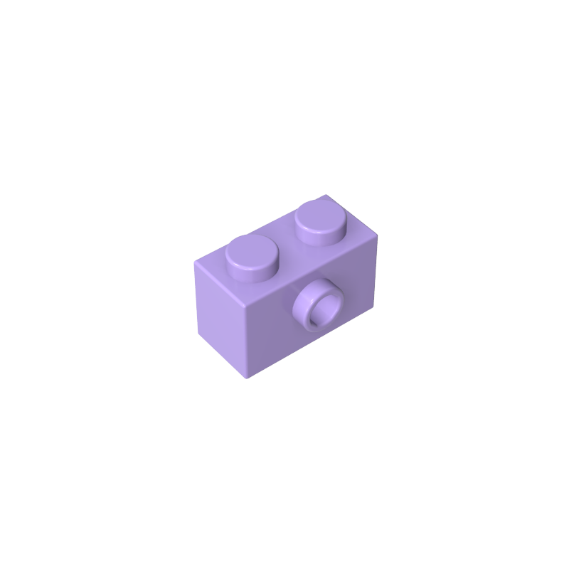 1x2 side brick with 1 hole