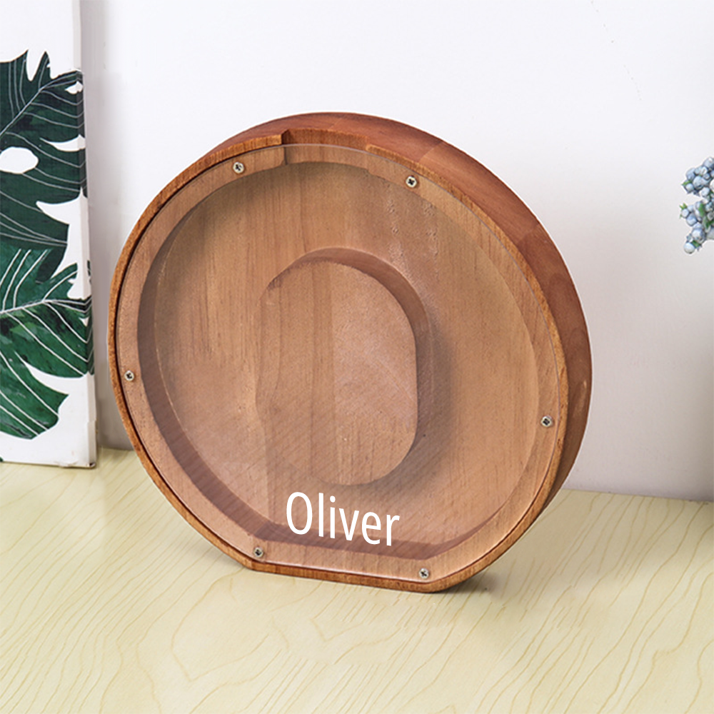 Spersonalizowana skrzynka na pieniądze z listem i miejscem do przechowywania – drewno i akryl, podwójny wzór
