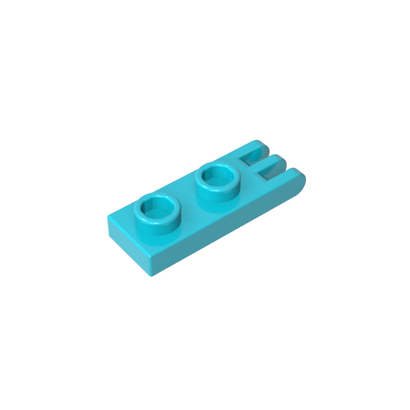 Placa de bisagra de 1 x 2 con 3 dedos y pernos huecos