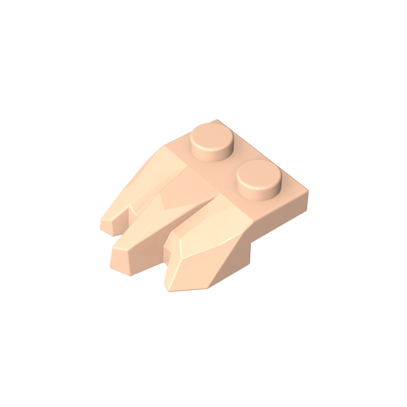 2x2 Three Finger Rock Shape Plate