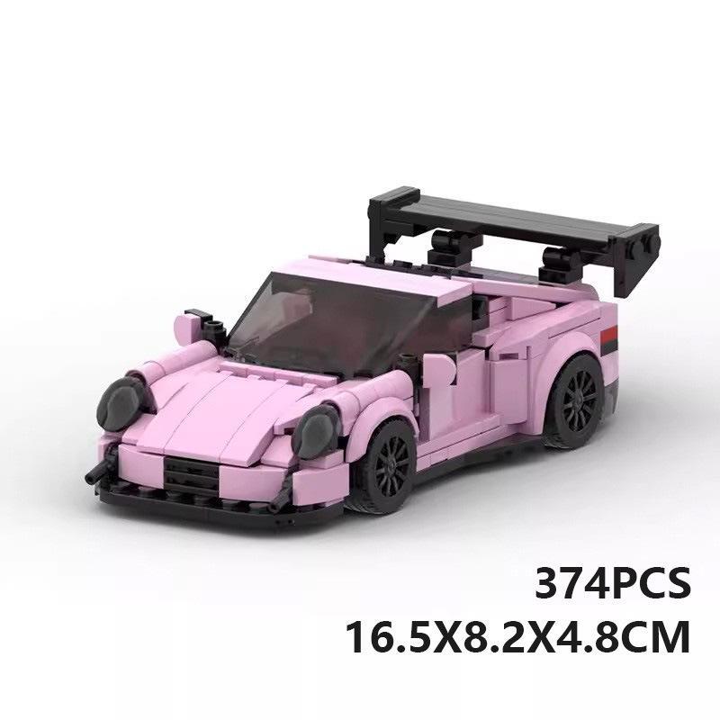 Zestawy modeli samochodów Gobricks 911 GT – kompatybilne z większością marek klocków budowlanych, zestawy pojazdów DIY dla dorosłych i dzieci, kolekcjonerskie modele wystawowe