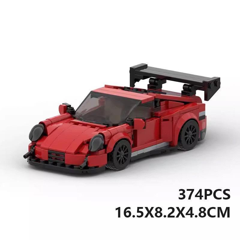 Zestawy modeli samochodów Gobricks 911 GT – kompatybilne z większością marek klocków budowlanych, zestawy pojazdów DIY dla dorosłych i dzieci, kolekcjonerskie modele wystawowe