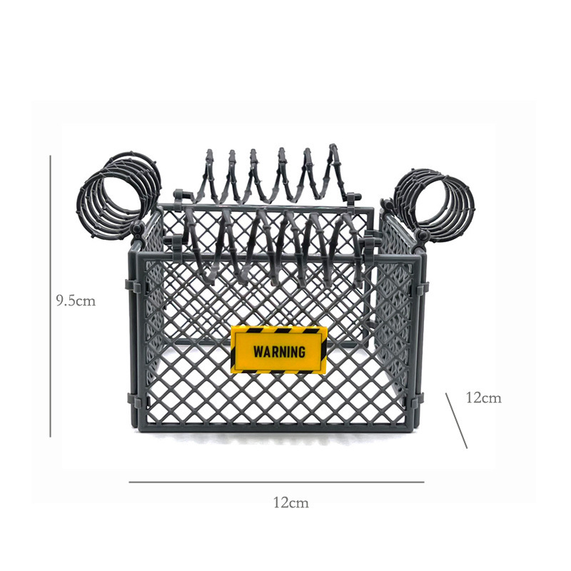 Warning and protective netting building blocks, military fence scene accessories, plastic wire fence