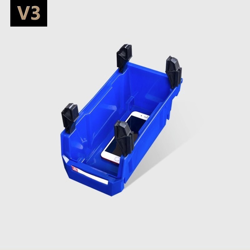 Sorteerbox voor onderdelen met achtermontage, modulaire gereedschapskist, sorteerbox met schuine opening