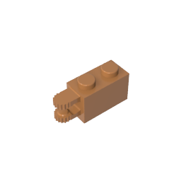 1x2 Single-sided hinged brick