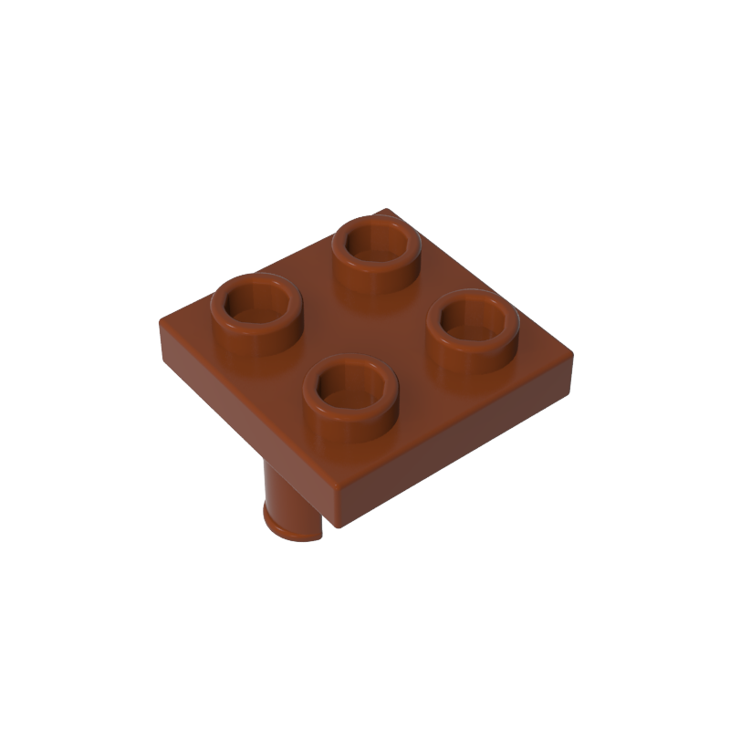 2x2 with double bolts at the bottom