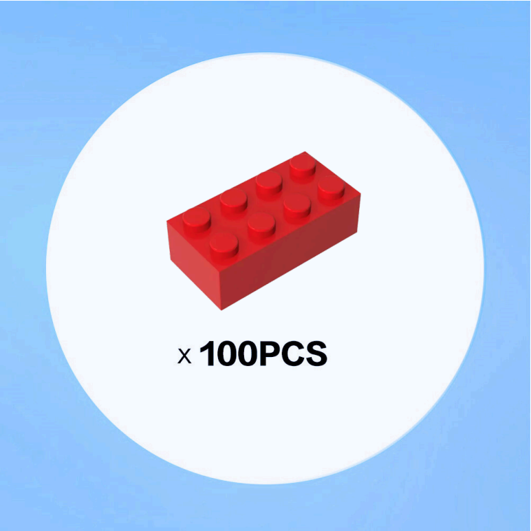 Baksteen 2 x 4 #3001 x 100 stuks