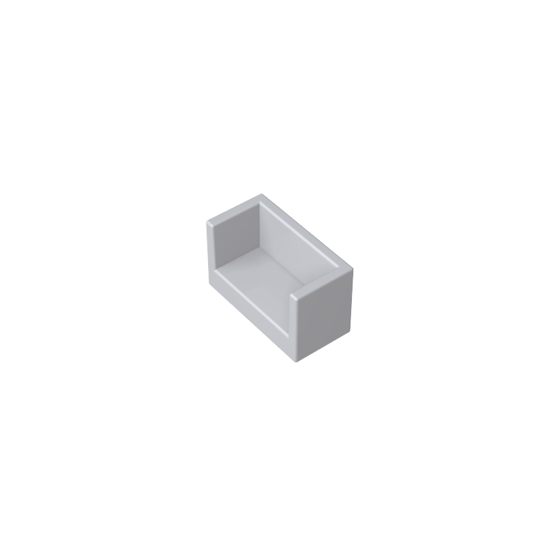 1x2x1 wall, three-sided panel