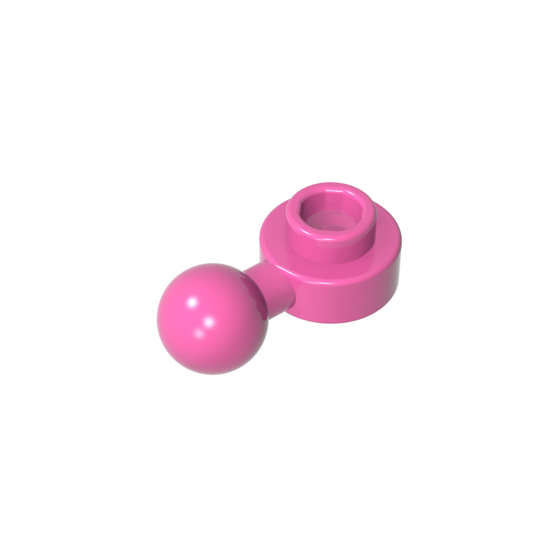 1x1 round plate with hole and ball head on one side