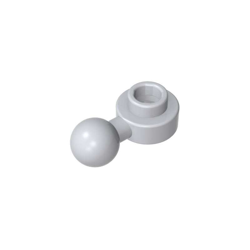 1x1 round plate with hole and ball head on one side