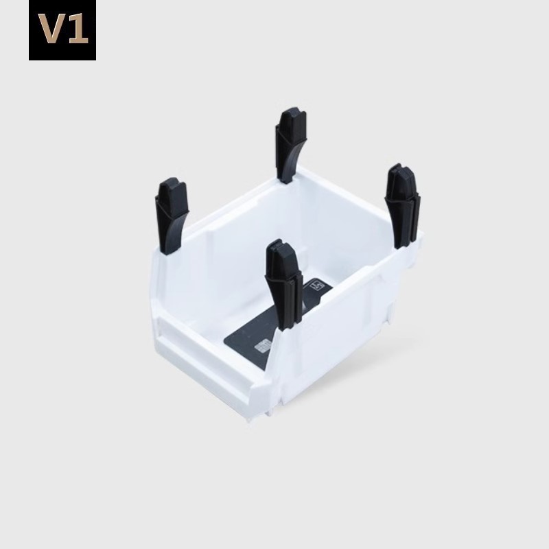 Sorteerbox voor onderdelen met achtermontage, modulaire gereedschapskist, sorteerbox met schuine opening