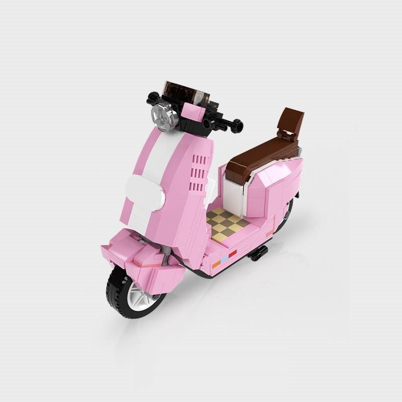 GOBRICKS MOC Set, Retro elektrische motorfiets, NO: HZZQ202541-46