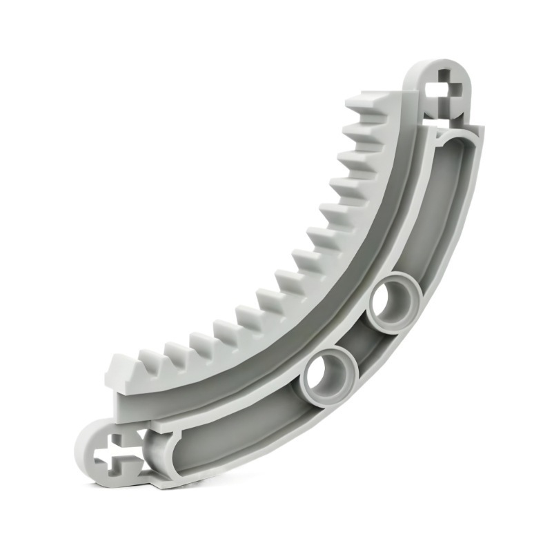 1 kg bevat ongeveer 266 stenen, compatibel met Technic sets 78442 - 6344426, tandwielrek 6 x 6 gebogen (niet Gobricks).