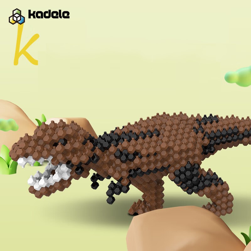 KADELE Tyrannosaurus Rex Bouwset – 326-delige 3D Dino Puzzel, STEM Educatief Speelgoed voor Kinderen