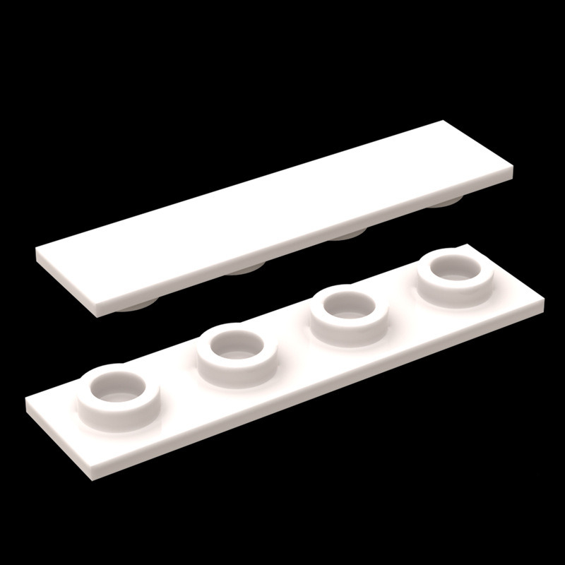 kf-0166 Compatibel met kleine bouwblokken: 1x4 platte plaat chassis-montage speciale onderdelen, 100 g (ongeveer 241 stuks) Niet van het merk GoBricks