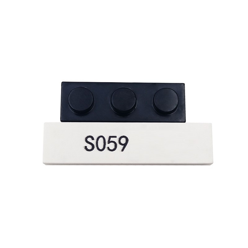 3569 Compatibele bouwsteen met kleine deeltjes: 4x4x3 kegelvormige steen met asgat - 1 kg. Merk: Non-Gobricks.