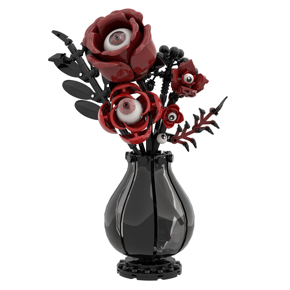 Compatibel met bouwsets met kleine onderdelen, Halloween gotisch oogbloemornament