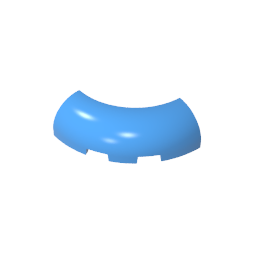 3x3x1 Curved Smooth Brick