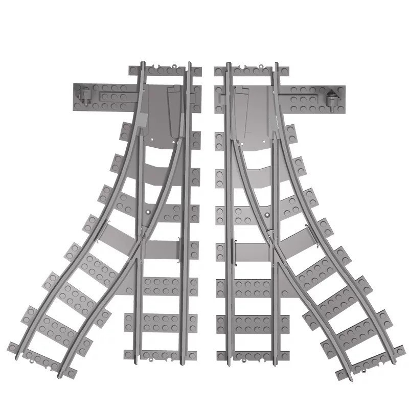 Treinspoorlandschap, kleine bouwblokjes voor treinspooraccessoires, doe-het-zelf treintunnel wachtruimteset