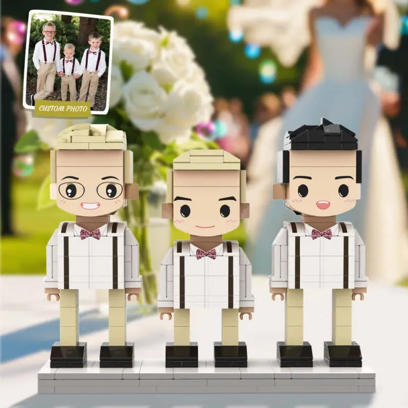 Volledig op maat gemaakte LEGO-figuurtjes, speelgoedblokjes van kleine deeltjes, set op maat - kies 1, 2, 3 of 4 figuurtjes