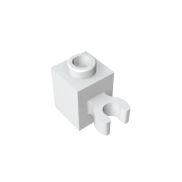 1x1 brick with connecting horizontal clamp.