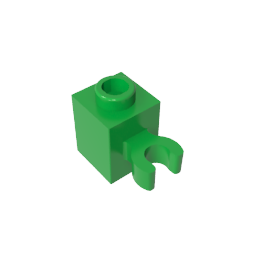 1x1 brick with connecting horizontal clamp.